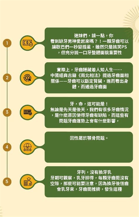 牙齒小顆面相|倒及牙哨牙面相上代表甚麼？解析11種牙齒相學玄機｜ 